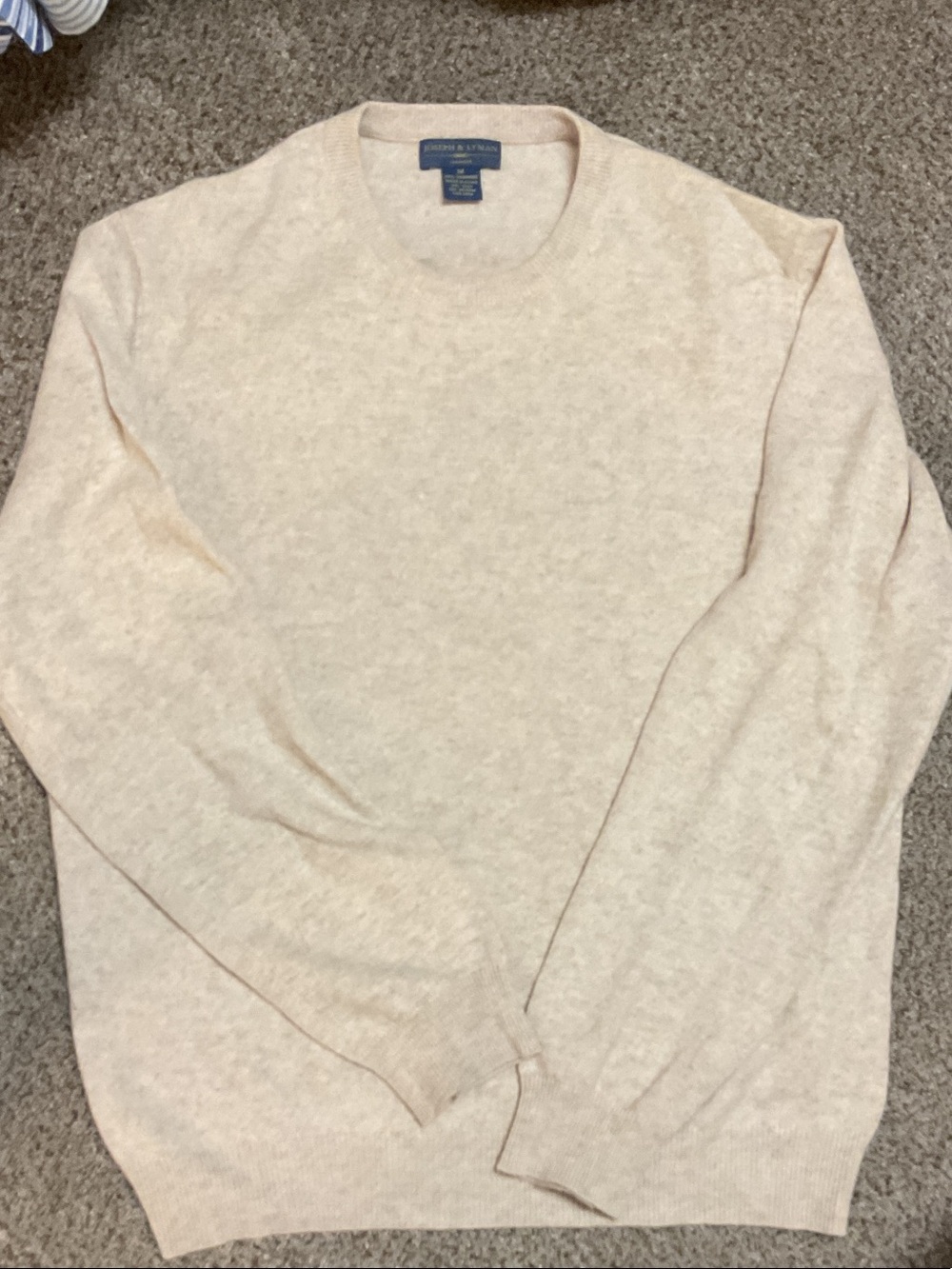 Joseph & Lyman Cashmere Heather Beige Crewneck Sweater